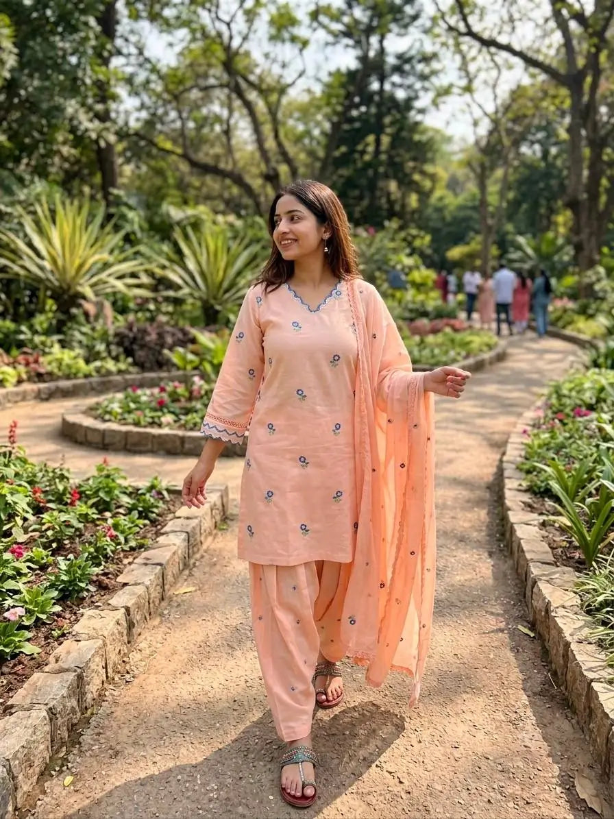 Mustard Chanderi Kurta Farshi Palazzo Set