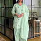 Mustard Chanderi Kurta Farshi Palazzo Set