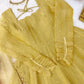 Mustard Foil Work Shimmer Gown