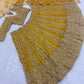 Mustard Net Sequin Embroidery Lehenga