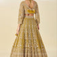 Mustard Net Sequin Embroidery Lehenga
