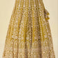 Mustard Net Sequin Embroidery Lehenga