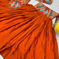 Mustard Peacock Chinon Lehenga Set