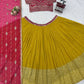 Mustard Sequin Booti Lehenga
