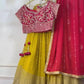 Mustard Sequin Booti Lehenga