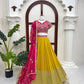Mustard Sequin Booti Lehenga