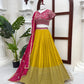 Mustard Sequin Booti Lehenga