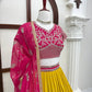 Mustard Sequin Booti Lehenga