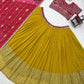 Mustard Sequin Booti Lehenga