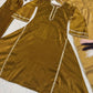 Mustard Shimmer Slit Gown