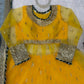 Mustard Teal Gota Gown