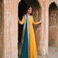 Mustard Teal Gota Gown