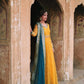 Mustard Teal Gota Gown