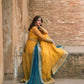 Mustard Teal Gota Gown
