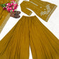 Mustard Vichitra Sharara Set