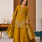 Mustard Vichitra Sharara Set