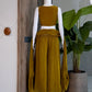 Mustard Viscose Satin Beadwork Sharara Set