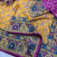 Mustard Zari Mirror Saree