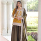 NC Silk Sequins & Coding Embroidered Top Sharara Set with Dupatta