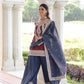 NC Silk Sequins & Coding Embroidered Top Sharara Set with Dupatta