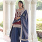 NC Silk Sequins & Coding Embroidered Top Sharara Set with Dupatta
