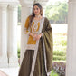 NC Silk Sequins & Coding Embroidered Top Sharara Set with Dupatta