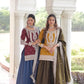 NC Silk Sequins & Coding Embroidered Top Sharara Set with Dupatta
