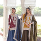 NC Silk Sequins & Coding Embroidered Top Sharara Set with Dupatta