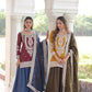 NC Silk Sequins & Coding Embroidered Top Sharara Set with Dupatta
