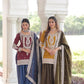 NC Silk Sequins & Coding Embroidered Top Sharara Set with Dupatta