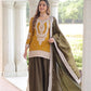 NC Silk Sequins & Coding Embroidered Top Sharara Set with Dupatta