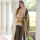 NC Silk Sequins & Coding Embroidered Top Sharara Set with Dupatta