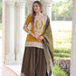 NC Silk Sequins & Coding Embroidered Top Sharara Set with Dupatta