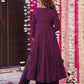 Wine Mirrorwork V-Neck Kurta
