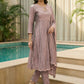 Dusty Mauve Keyhole Kurta Set