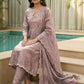 Dusty Mauve Keyhole Kurta Set