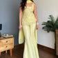 Pastel Yellow Corset Co-ord Set