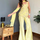 Pastel Yellow Corset Co-ord Set