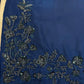Natural Crepe Farshi Suit with Bead & Thread Work – Blue & Purple