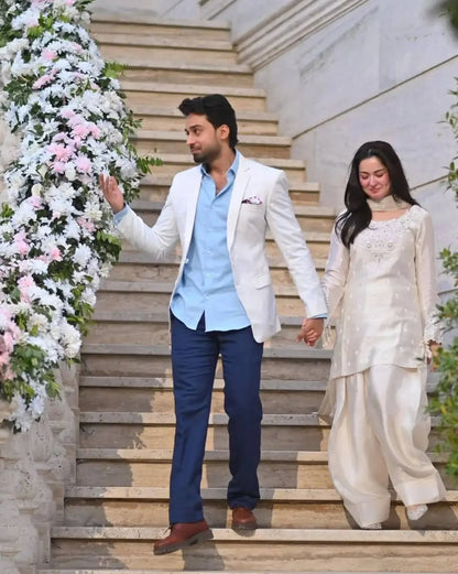 Natural Crepe Kurta Farshi Salwar With Dupatta