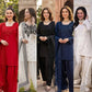 Natural Crepe Kurta Farshi Salwar With Dupatta