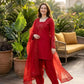 Natural Crepe Kurta Farshi Salwar With Dupatta