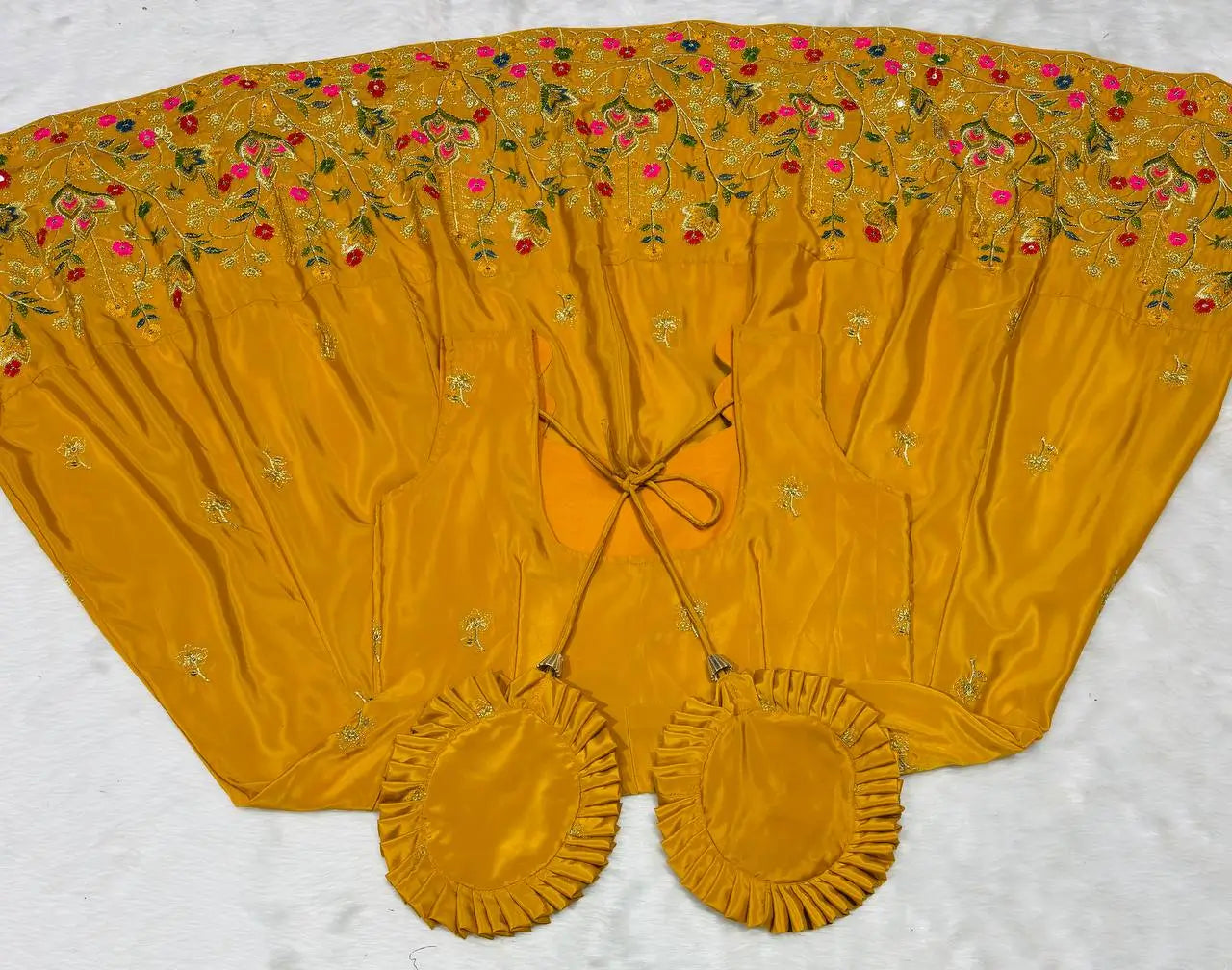 Natural Crepe Silk Embroidered Anarkali Plazzo Set with Thread Sequin Dupatta | Wedding Festive Wear