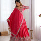 Natural Crepe Silk Embroidered Lehenga Set with Dupatta