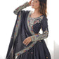 Natural Crepe Silk Embroidered Lehenga Set with Dupatta