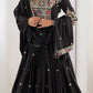 Natural Crepe Silk Embroidered Lehenga Set with Dupatta