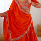 Natural Crepe Silk Embroidered Lehenga Set with Dupatta