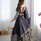 Natural Crepe Silk Embroidered Lehenga Set with Dupatta