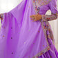 Natural Crepe Silk Embroidered Lehenga Set with Dupatta