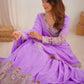 Natural Crepe Silk Embroidered Lehenga Set with Dupatta